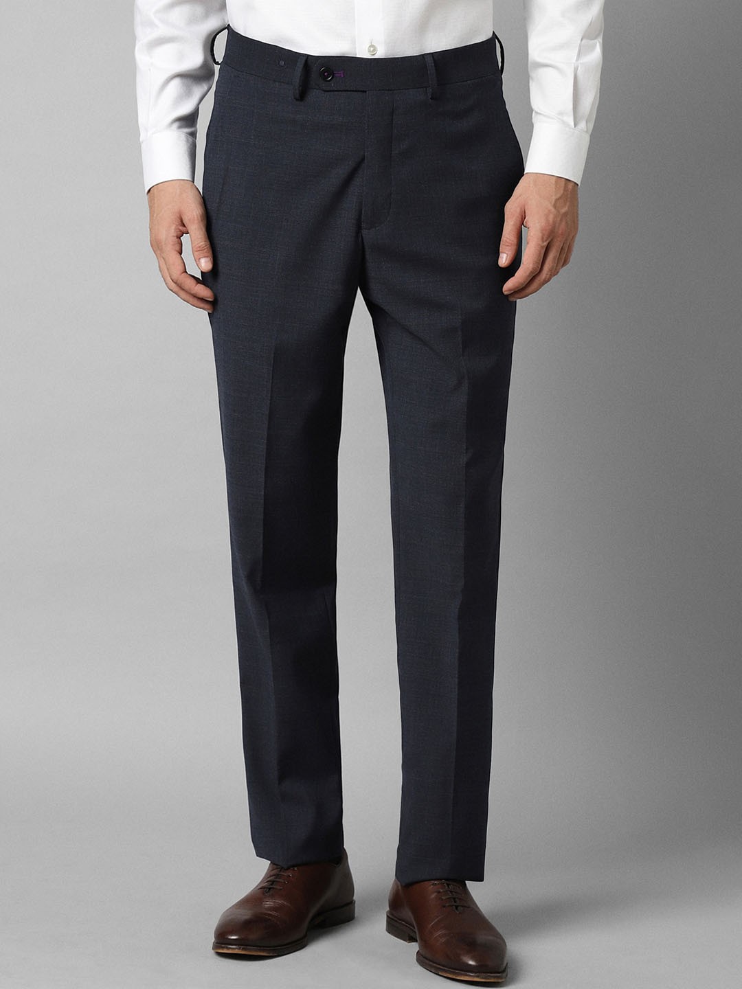 

Luxure by Louis Philippe Men Slim Fit Formal Trousers, Navy blue