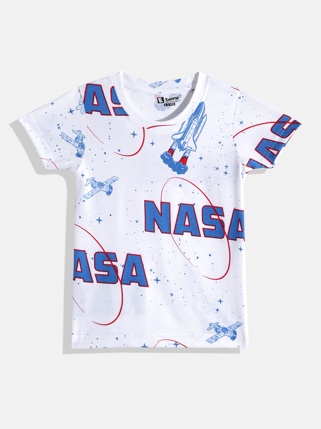 

Eteenz Boys Printed Premium Cotton T-shirt, White