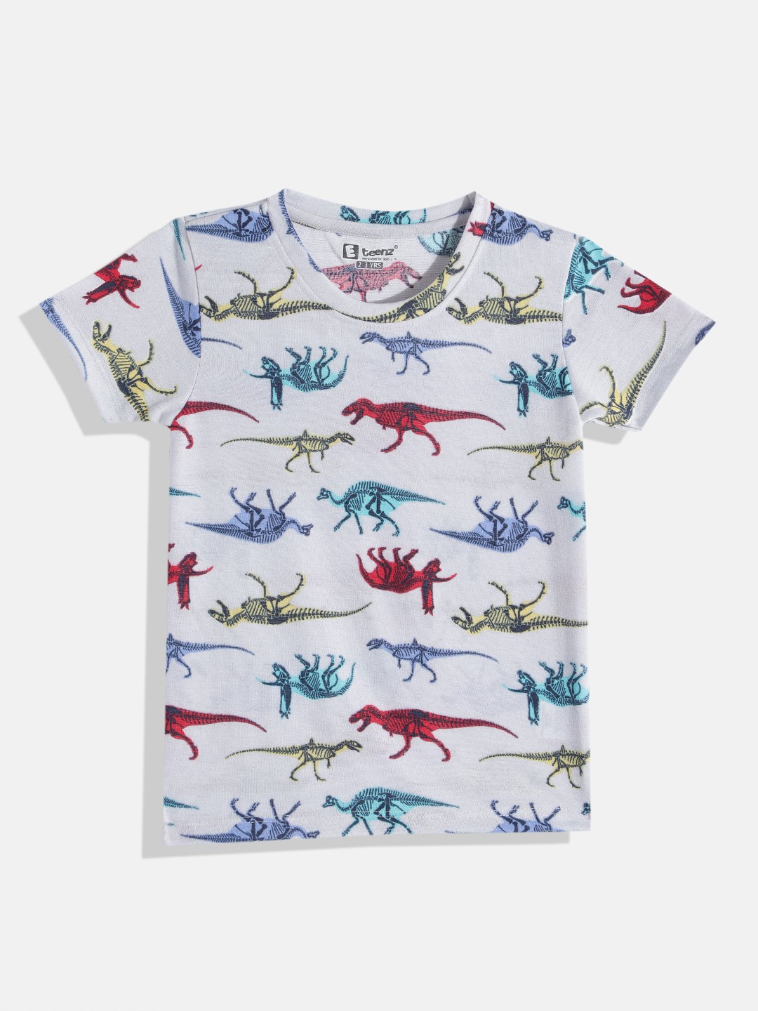 

Eteenz Boys Printed Premium Cotton T-shirt, Grey