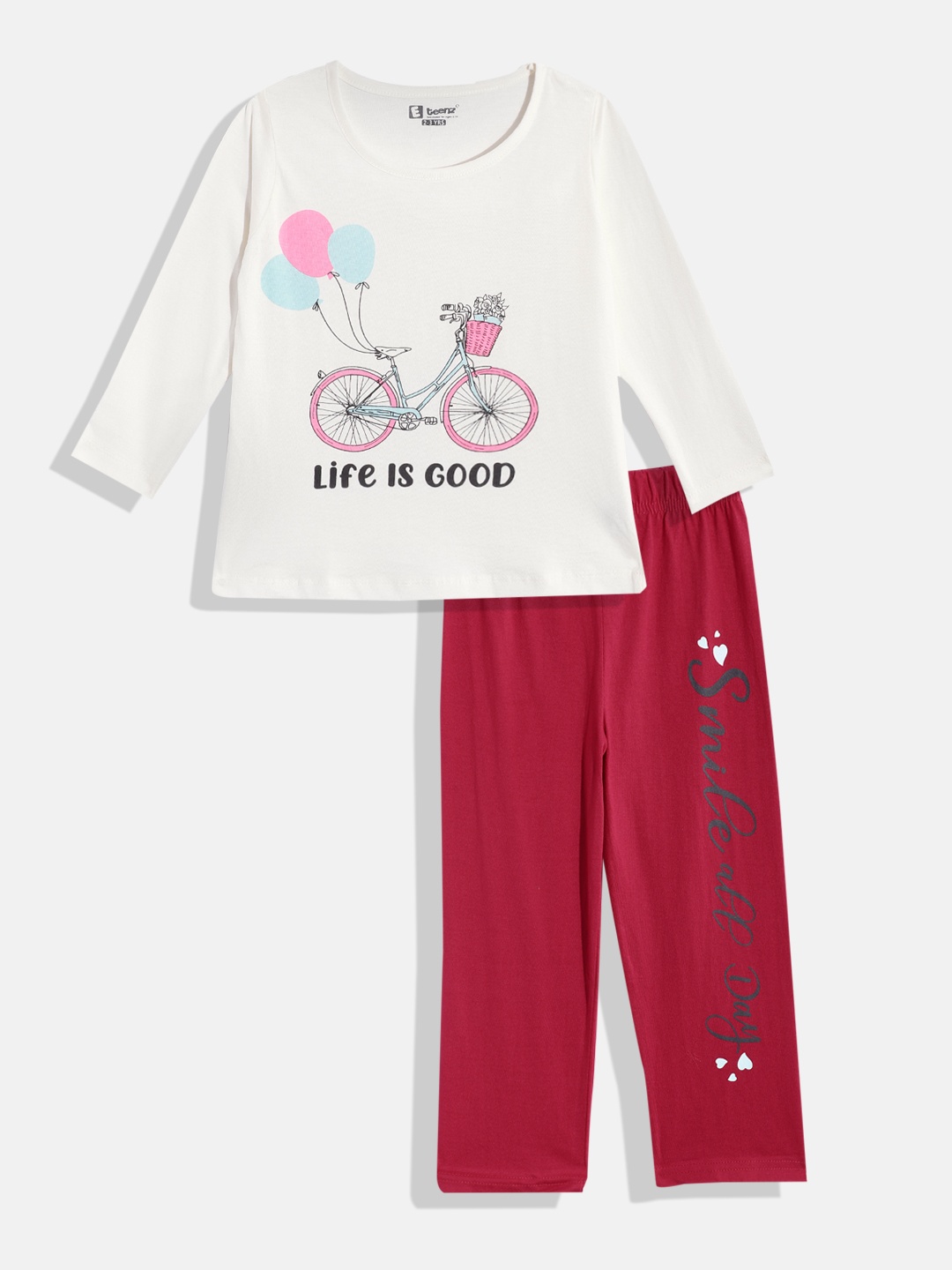 

Eteenz Boys Printed T-shirt with Trousers, Assorted