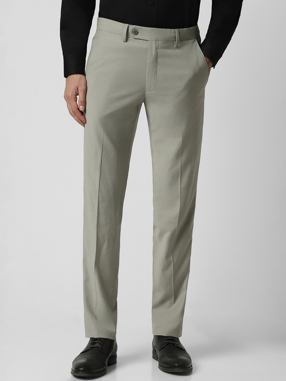 

Van Heusen Men Slim Fit Formal Trousers, Grey