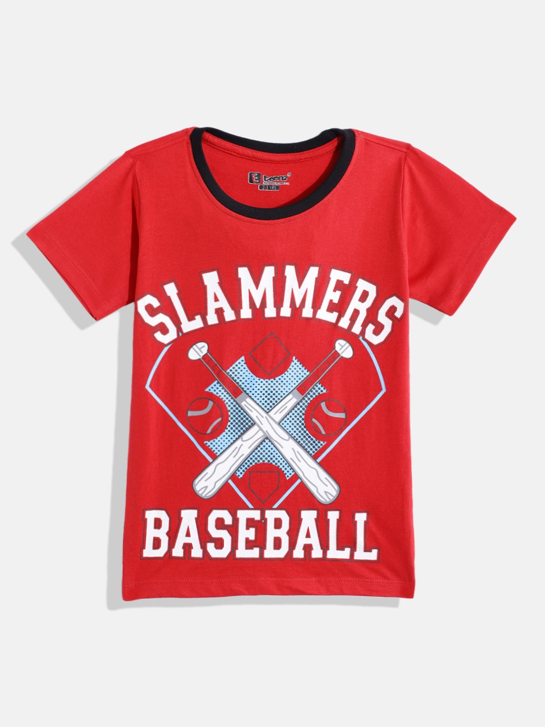 

Eteenz Boys Typography & Conversational Printed Premium Cotton Round-Neck T-shirt, Red