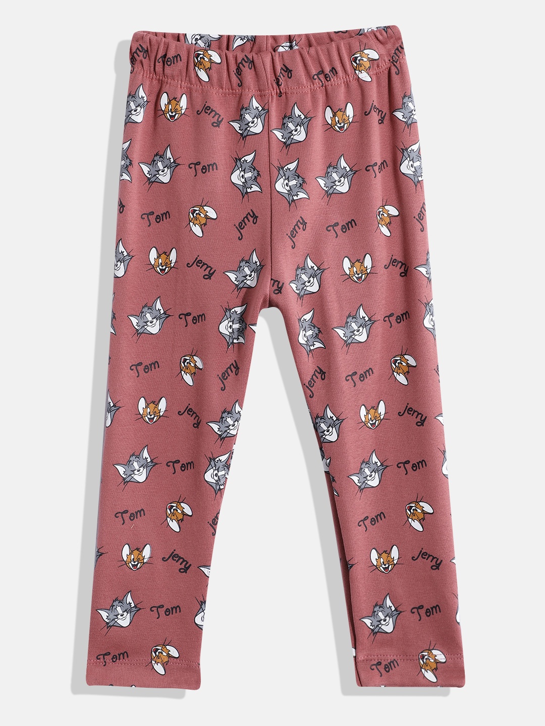 

Eteenz Infant Girls Tom & Jerry Printed Mid-Rise Premium Cotton Leggings, Rose
