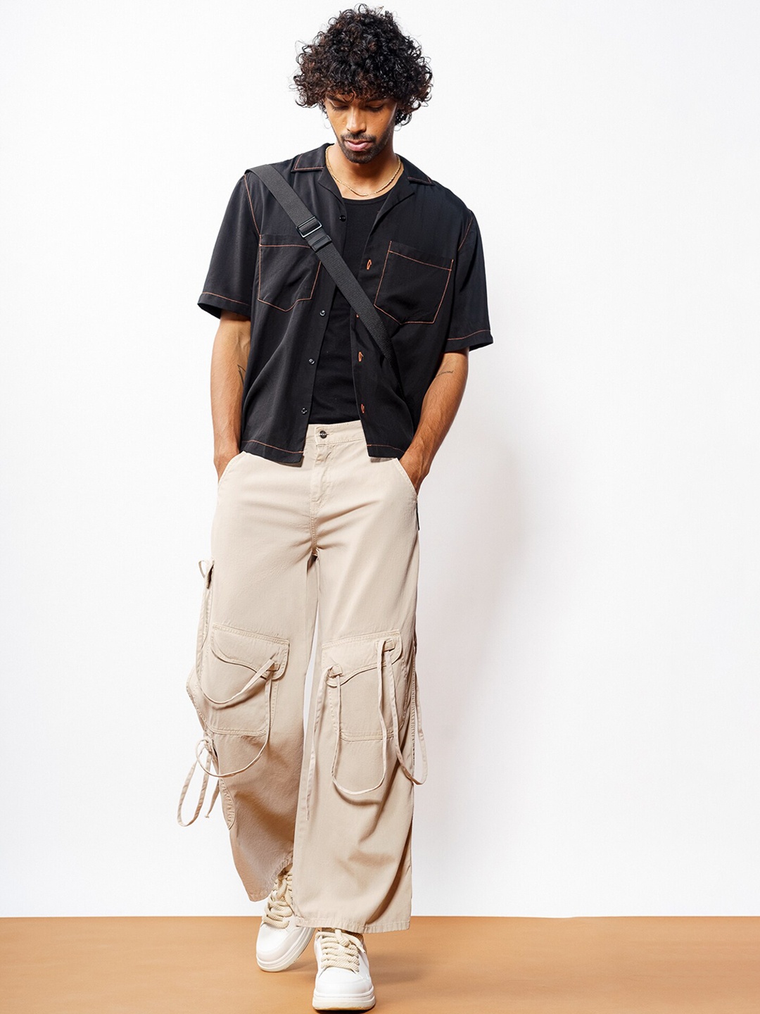 

FREAKINS Men Relaxed Fit Clean Look Pure Cotton Jeans, Beige