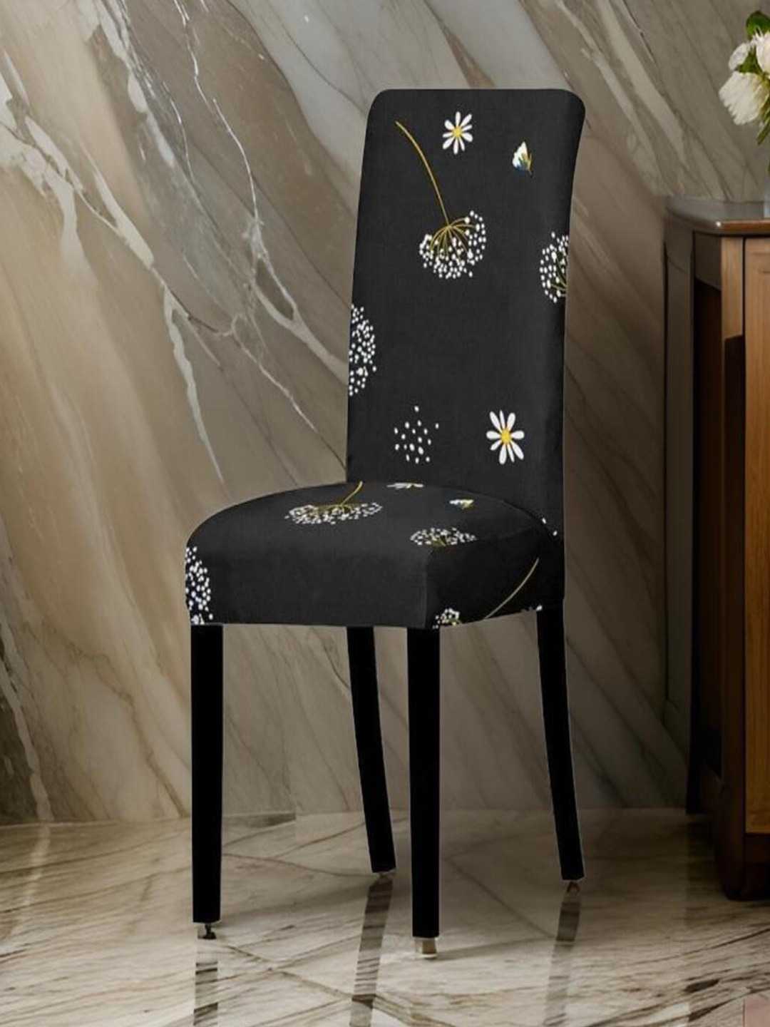 

CASA-NEST Black & White Printed Chair Covers