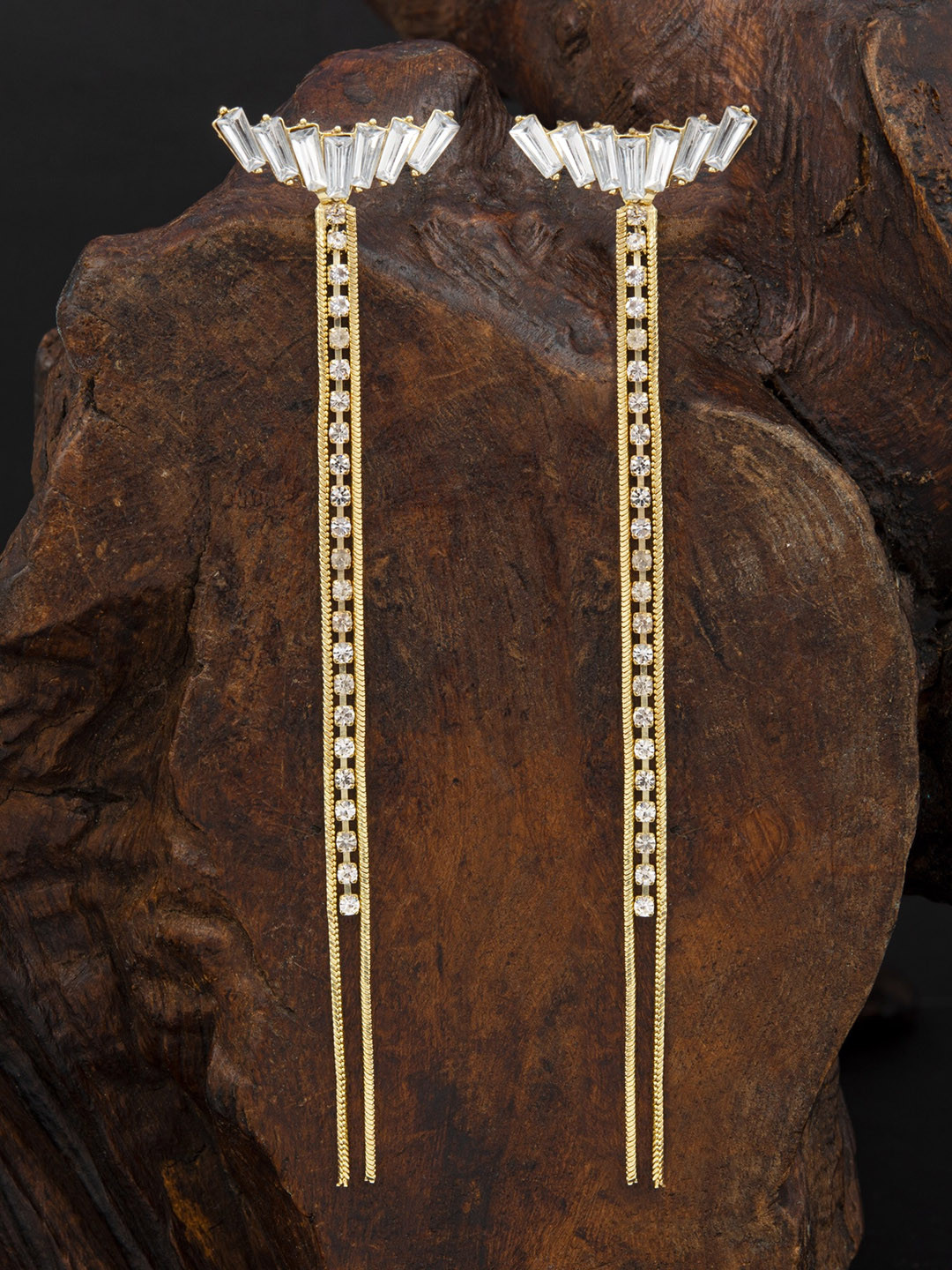 

E2O Gold-Plated Contemporary Drop Earrings