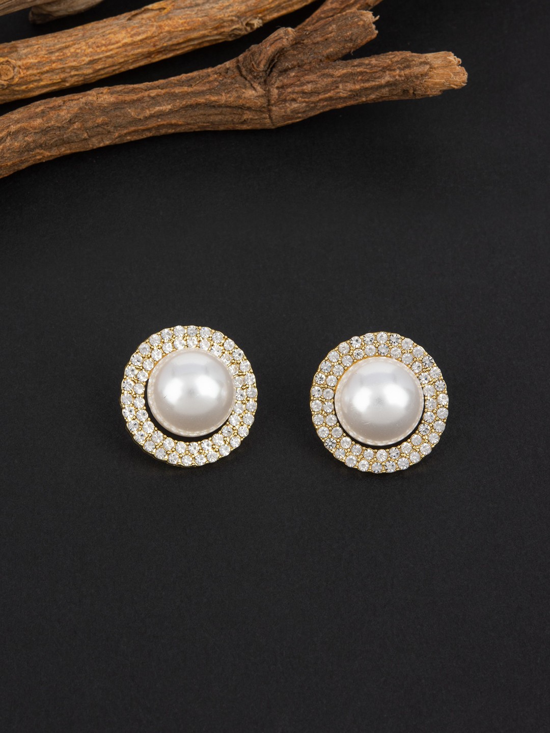 

E2O Gold-Plated Contemporary Studs Earrings