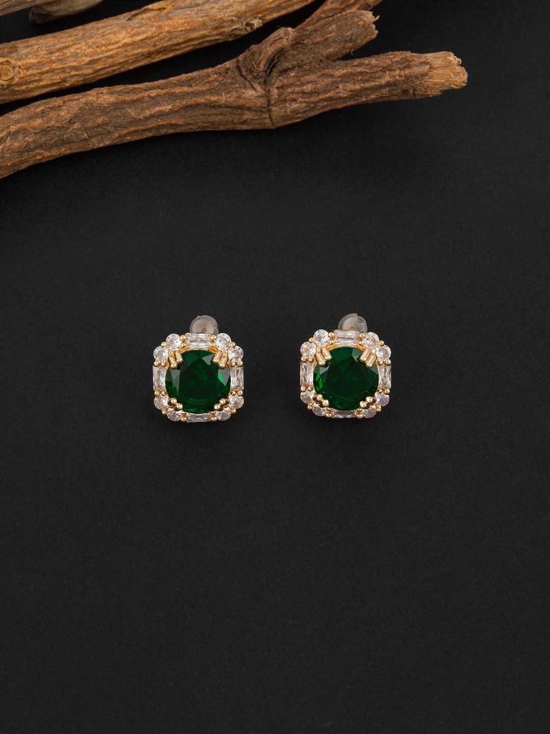

E2O Gold-Plated Contemporary Stud Earrings