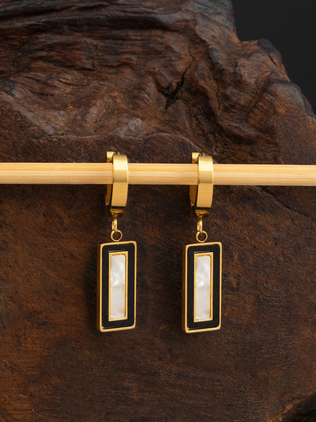 

E2O Gold-Plated Contemporary Drop Earrings