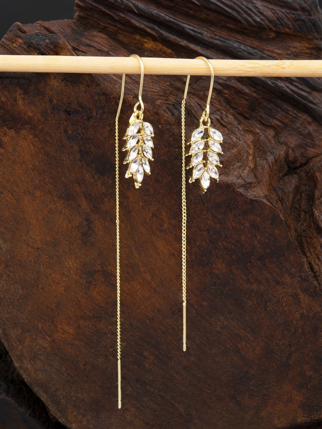 

E2O Gold-Plated Contemporary Drop Earrings