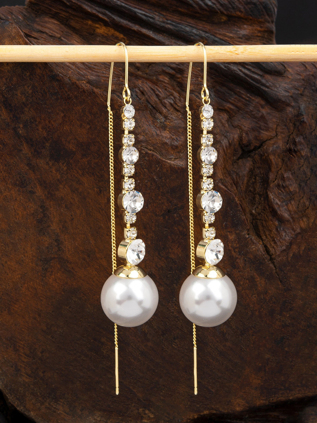 

E2O Gold-Plated Contemporary Drop Earrings