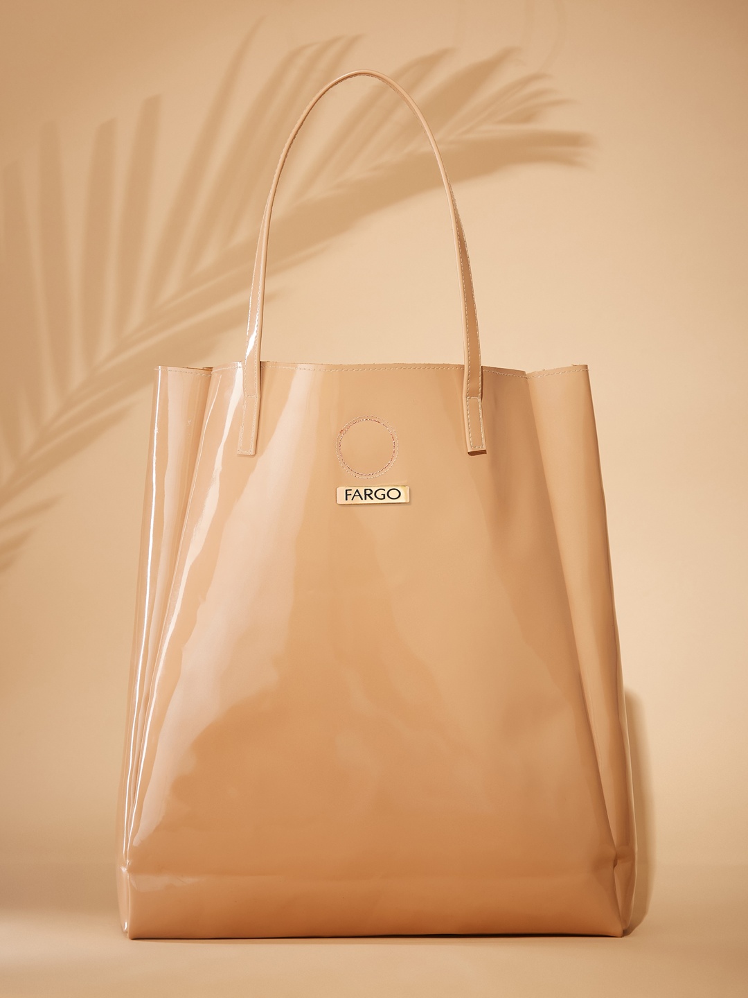 

FARGO Structured Oversized Shoulder Bag, Beige