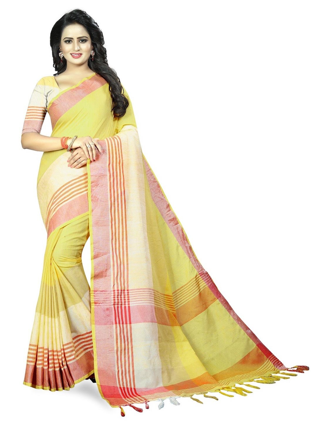 

RadadiyaTRD Woven Design Designer Banarasi Saree, Yellow