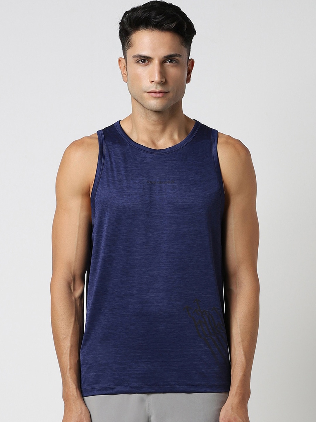 

Van Heusen Flex Round Neck Sleeveless Tank Innerwear Vest, Blue