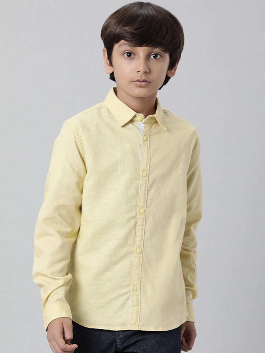 

Indian Terrain Boys Opaque Casual Shirt, Yellow