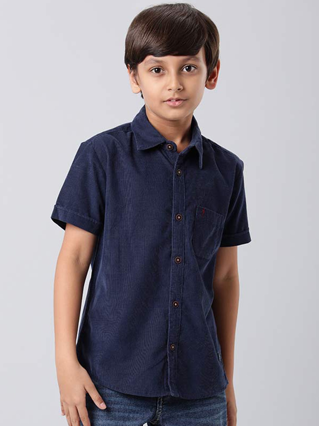 

Indian Terrain Boys Opaque Casual Shirt, Navy blue