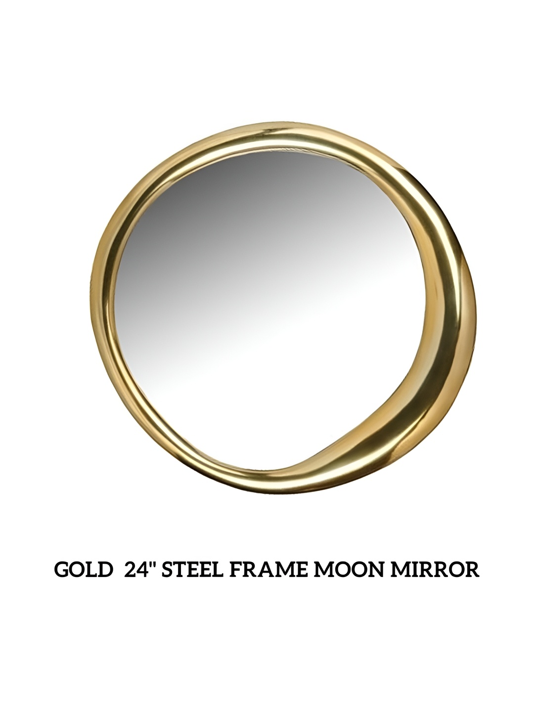 

CasaGold Classic Wane Moon Beige & Grey Round Framed Bathroom Wall Mirror
