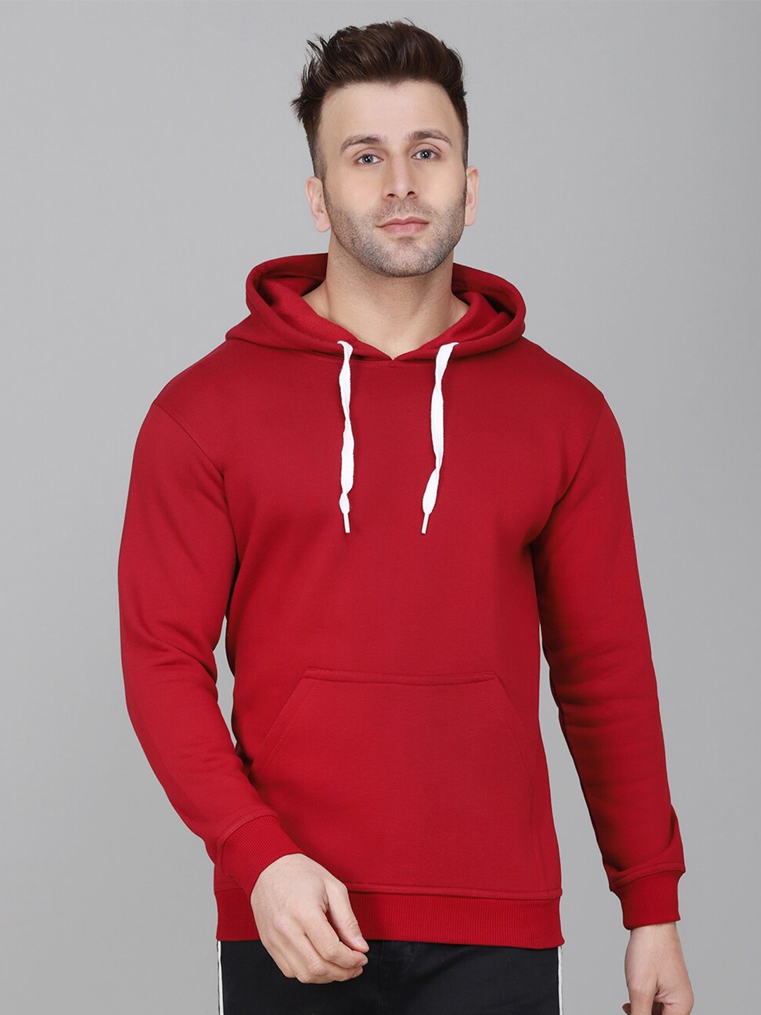 

SLOWLORIS Hooded Cotton Sweatshirt, Maroon
