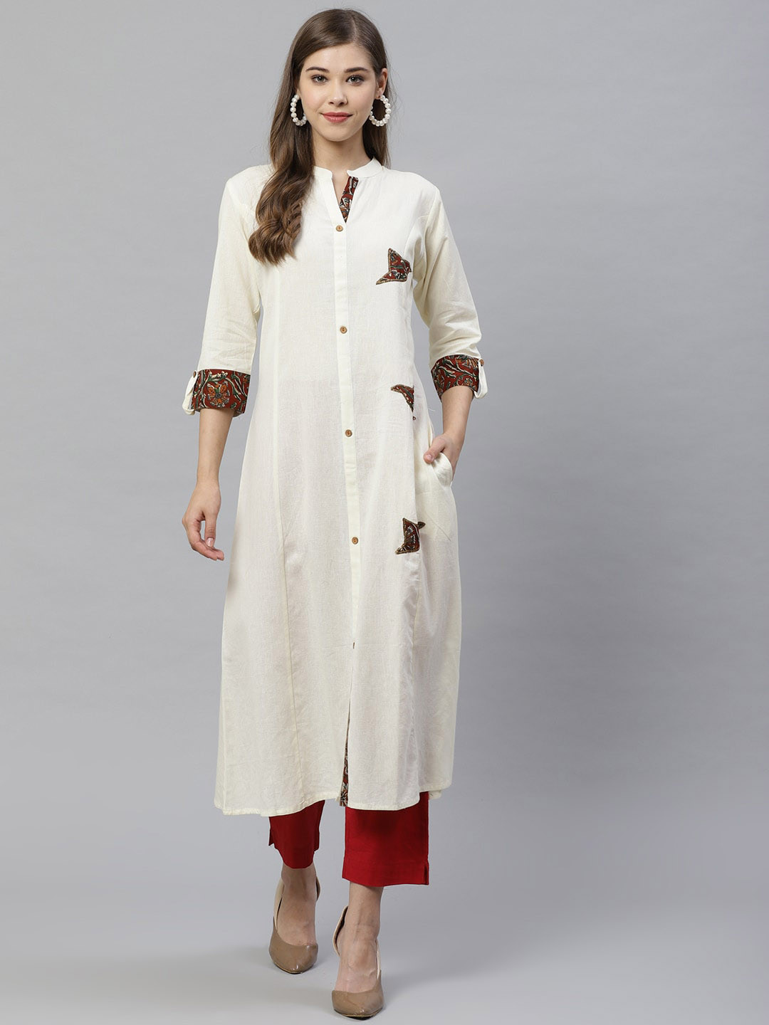 

KALINI Cotton A Line Kurta, Off white