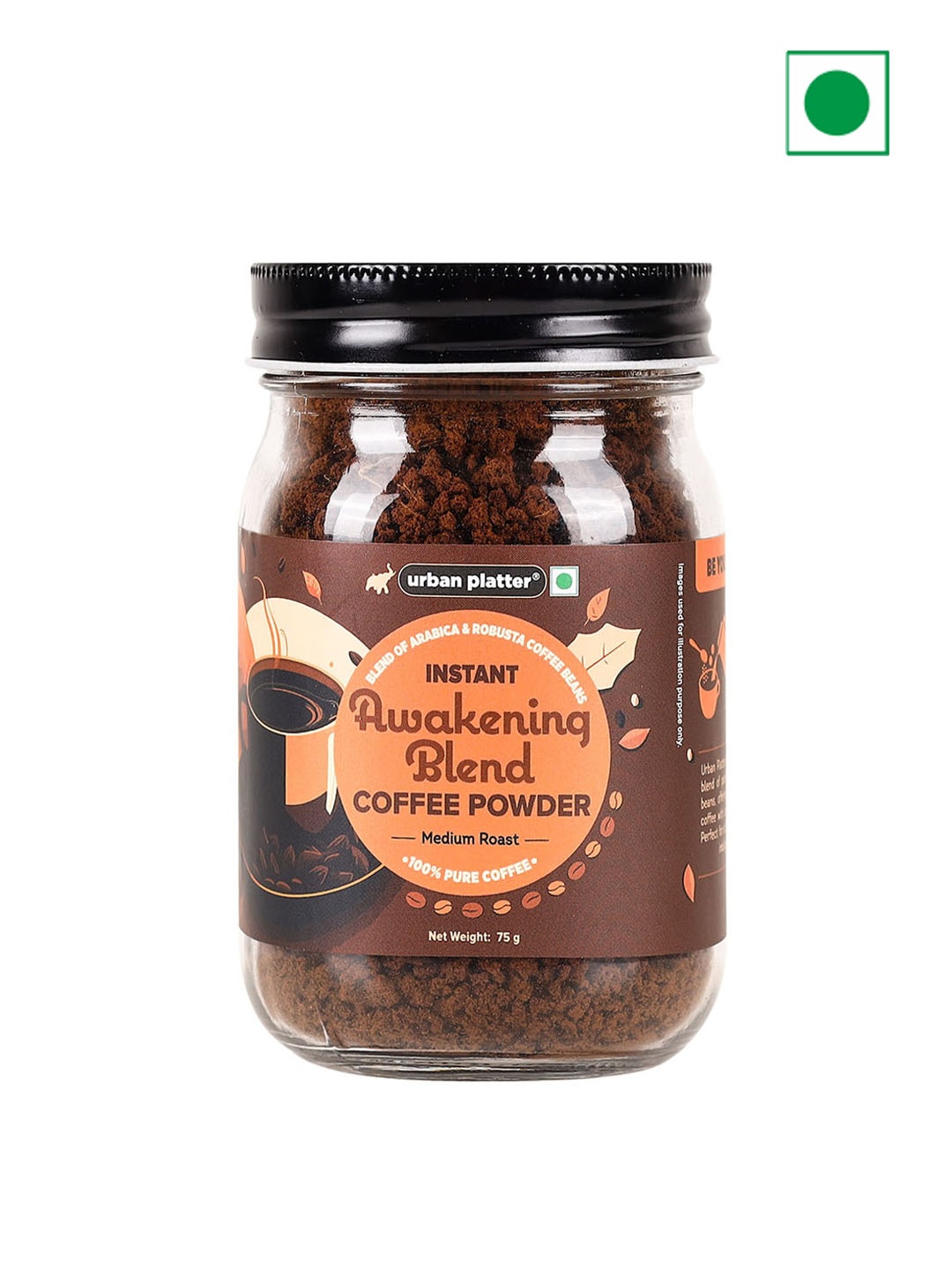 

URBAN PLATTER Instant Awakening Blend Coffee Powder- 75 g, Coffee brown