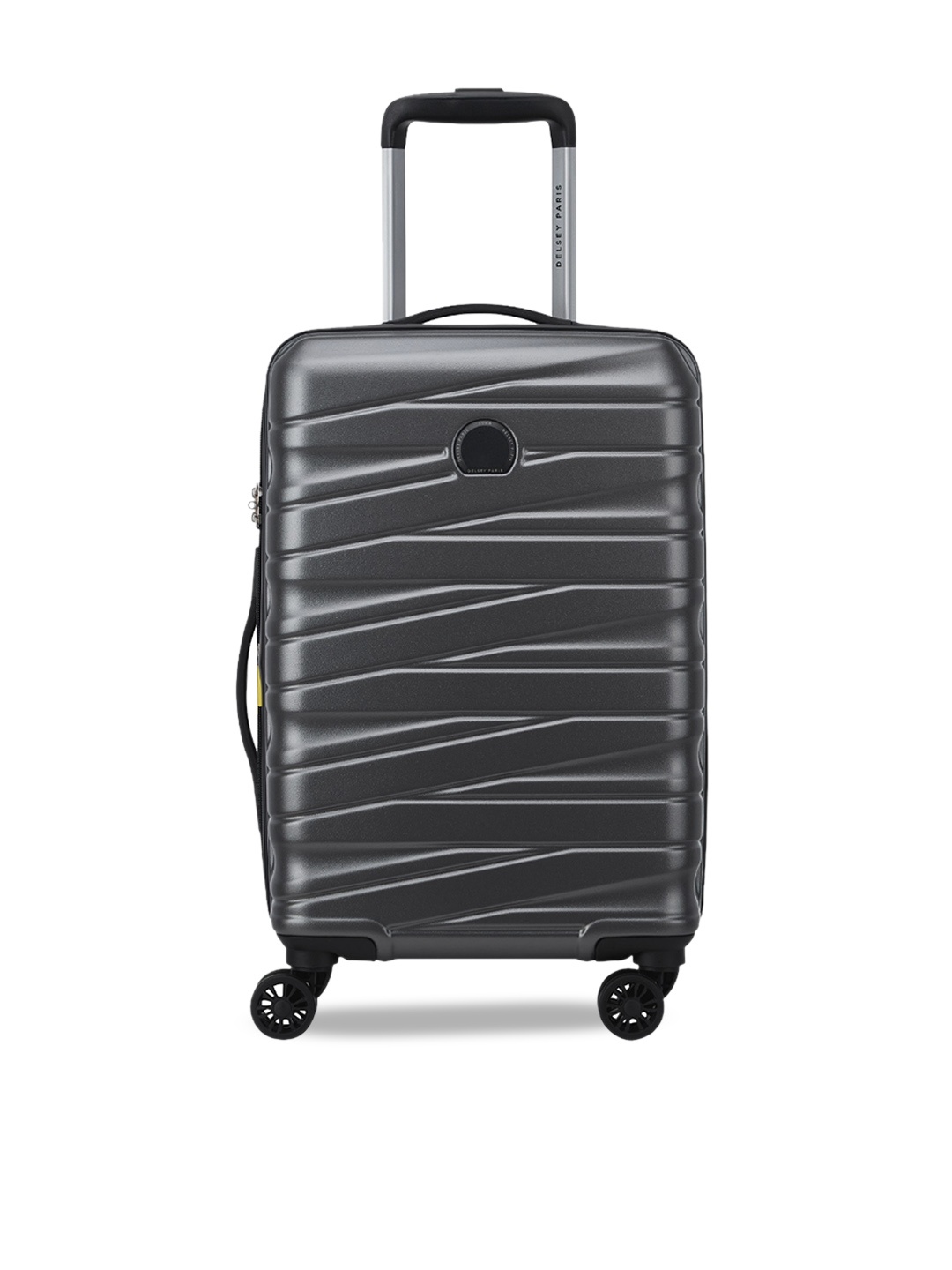 

DELSEY Unisex Textured Hard-Sided Cabin Trolley Bag-55cm, Black
