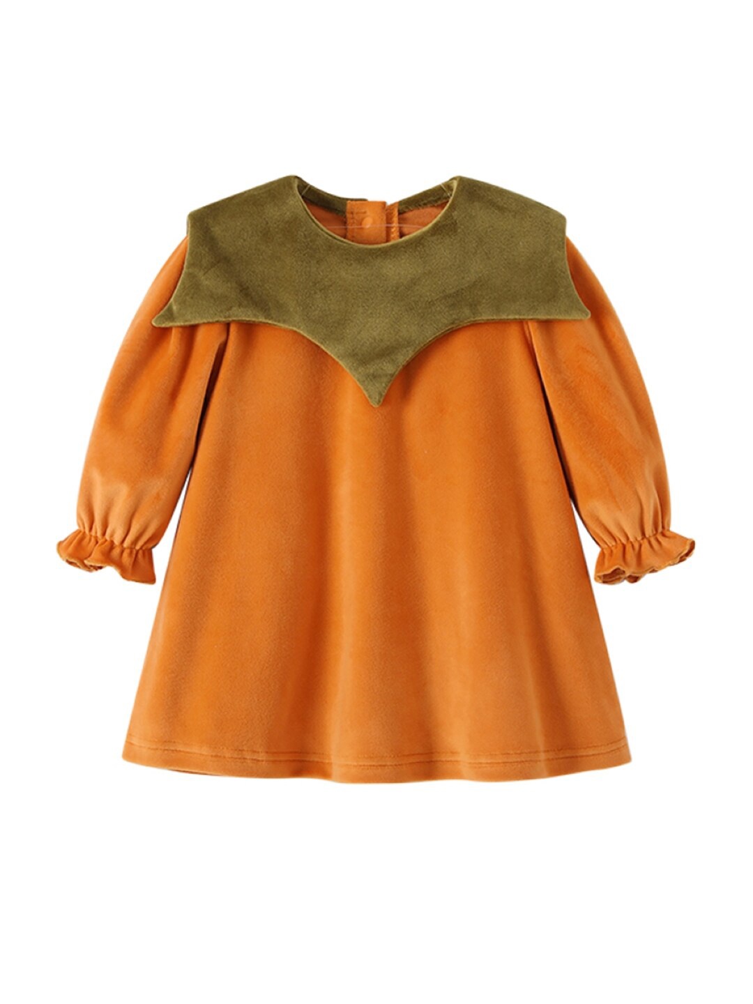 

StyleCast Round Neck Casual Long Sleeves A-Line Dress, Orange