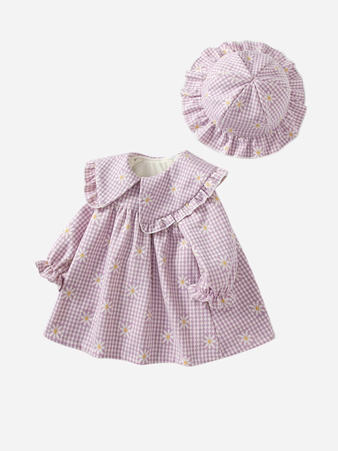 

StyleCast Girls Floral Print Peter Pan Collar A-Line Dress, Purple
