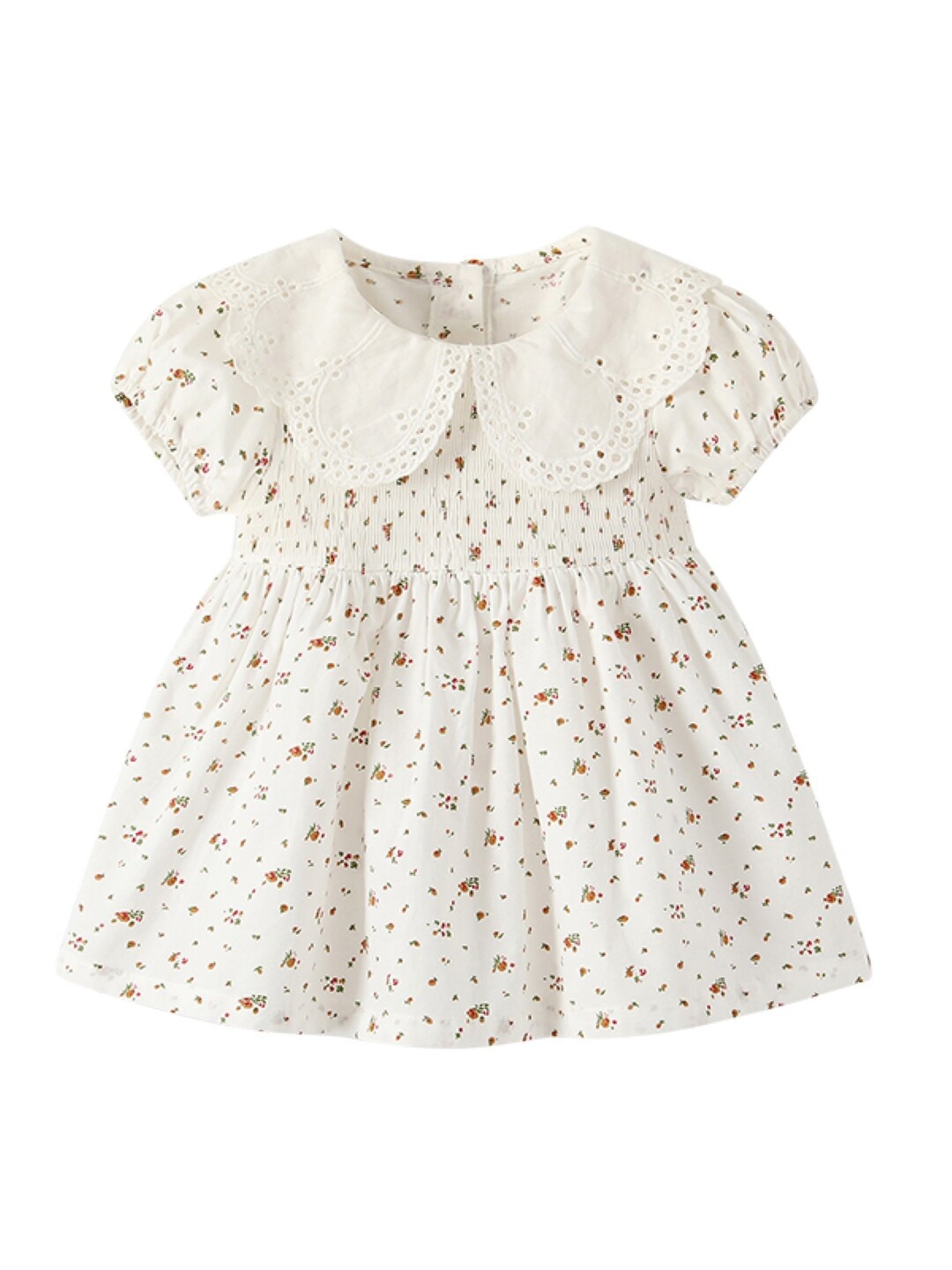 

StyleCast Girls Floral Print Peter Pan Collar A-Line Dress, White