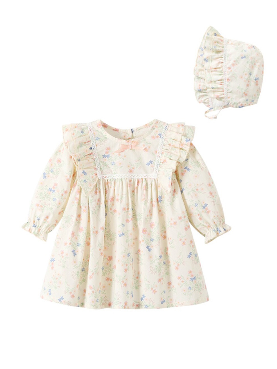 

StyleCast Girls Star Print Round A-Line Dress, Cream