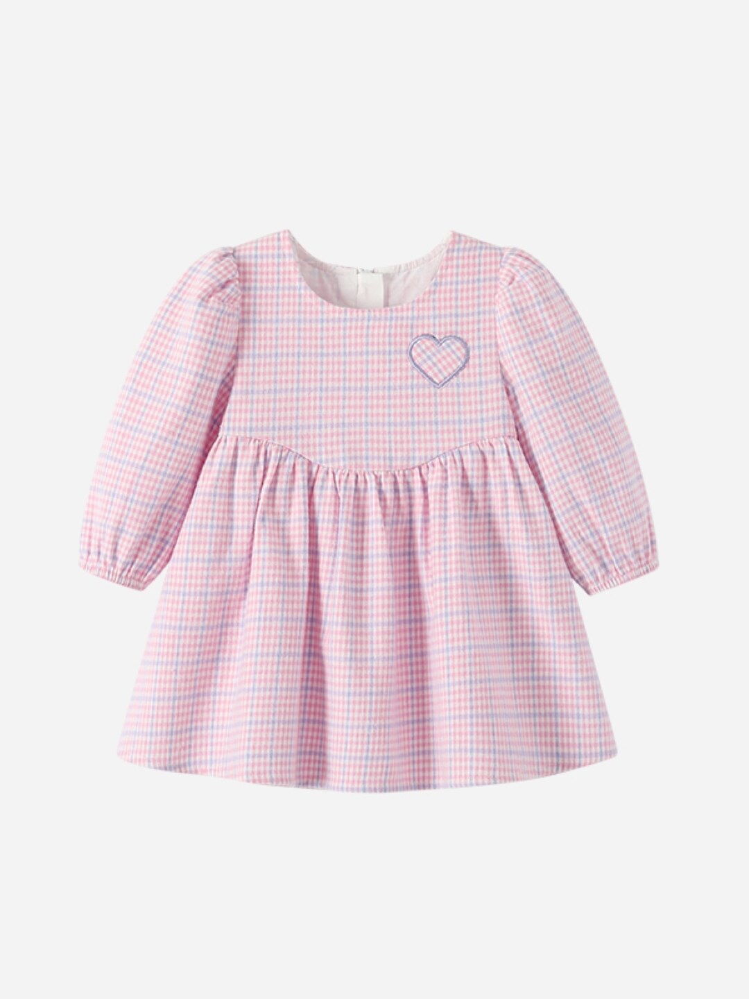 

StyleCast Girls Checked Round Neck A-Line Dress, Pink