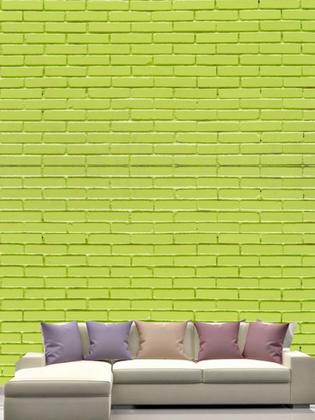 

KSHIRSA Lemon Green Printed Self Adhesive Laminated Wallpaper