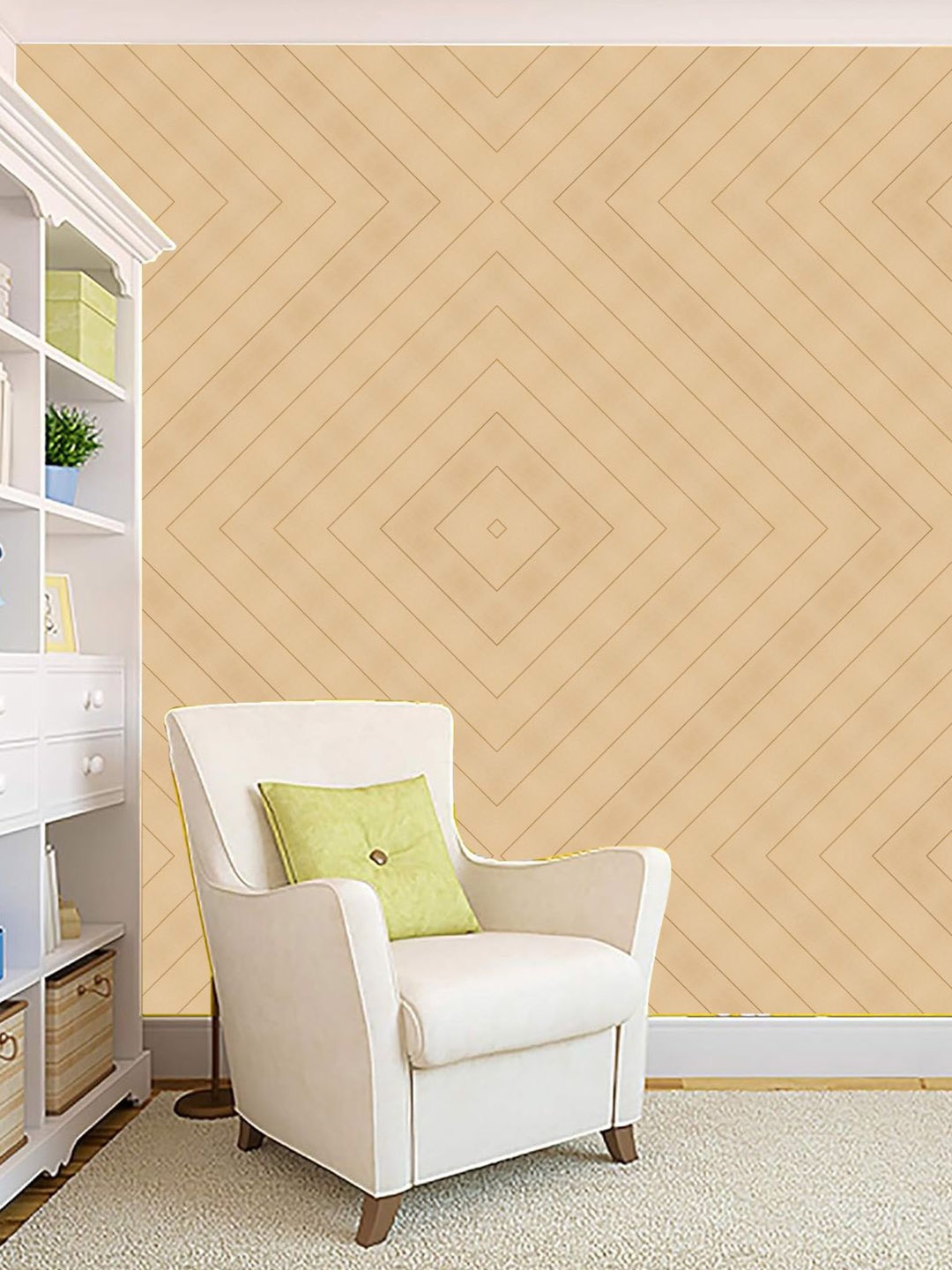 

KSHIRSA Beige Printed Self Adhesive Laminated Wallpaper