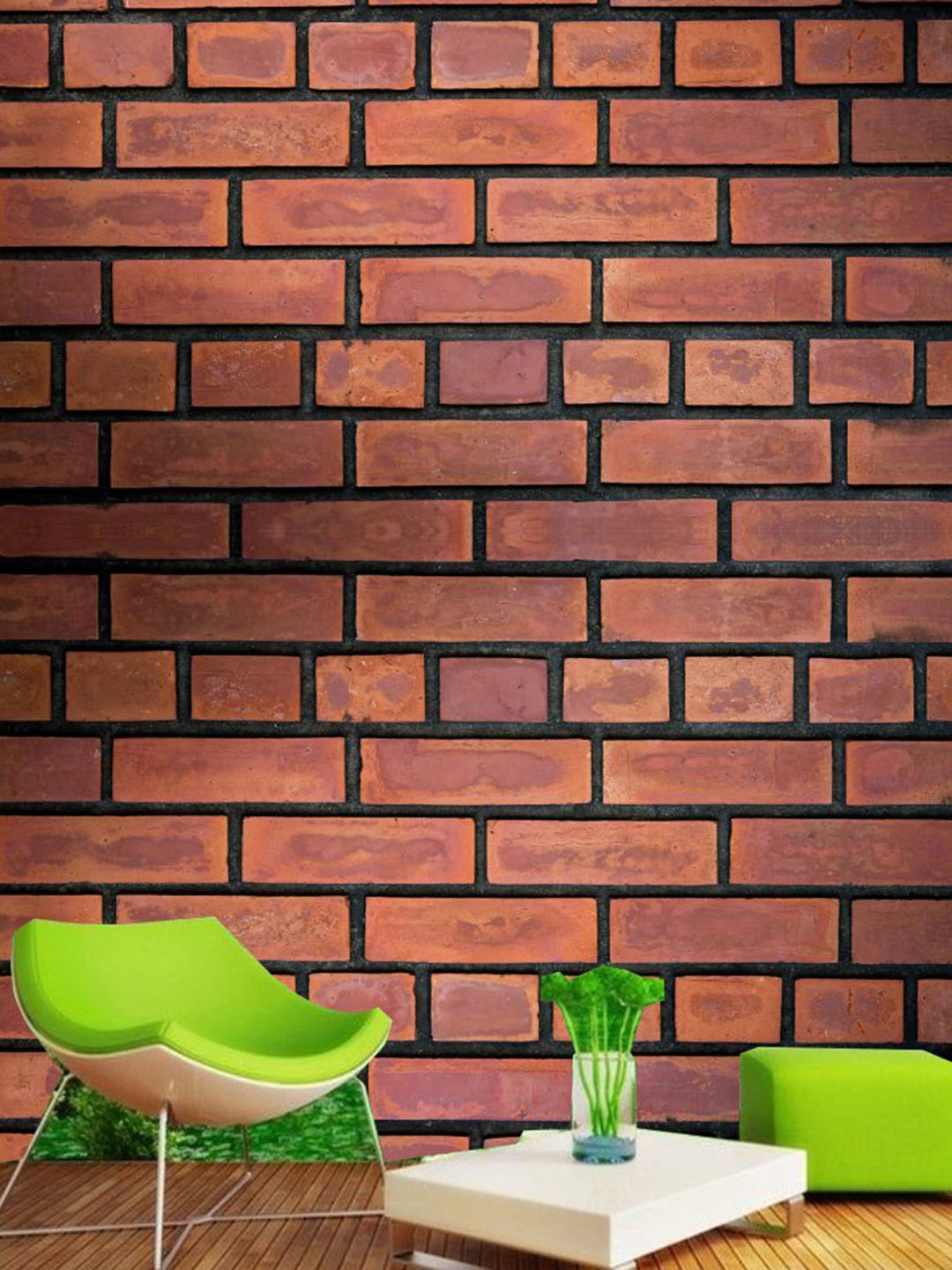 

KSHIRSA Brown & Black Printed Self Adhesive Laminated Wallpaper
