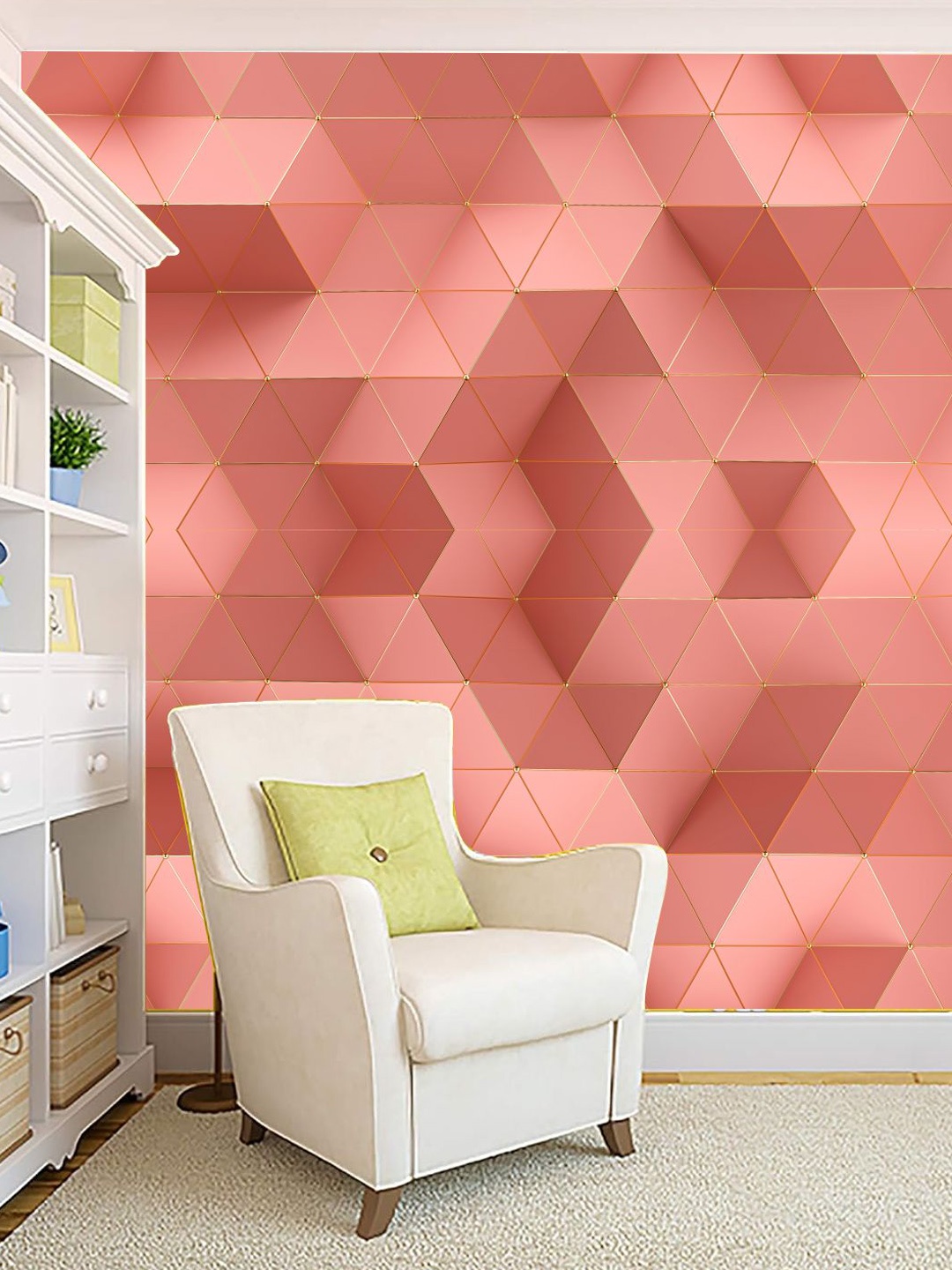 

KSHIRSA Pink Printed Self Adhesive Laminated Wallpaper