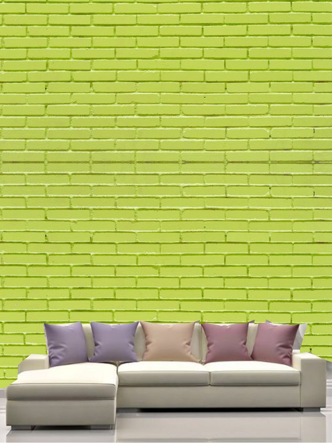 

KSHIRSA Lemon Green Printed Self Adhesive Laminated Wallpaper