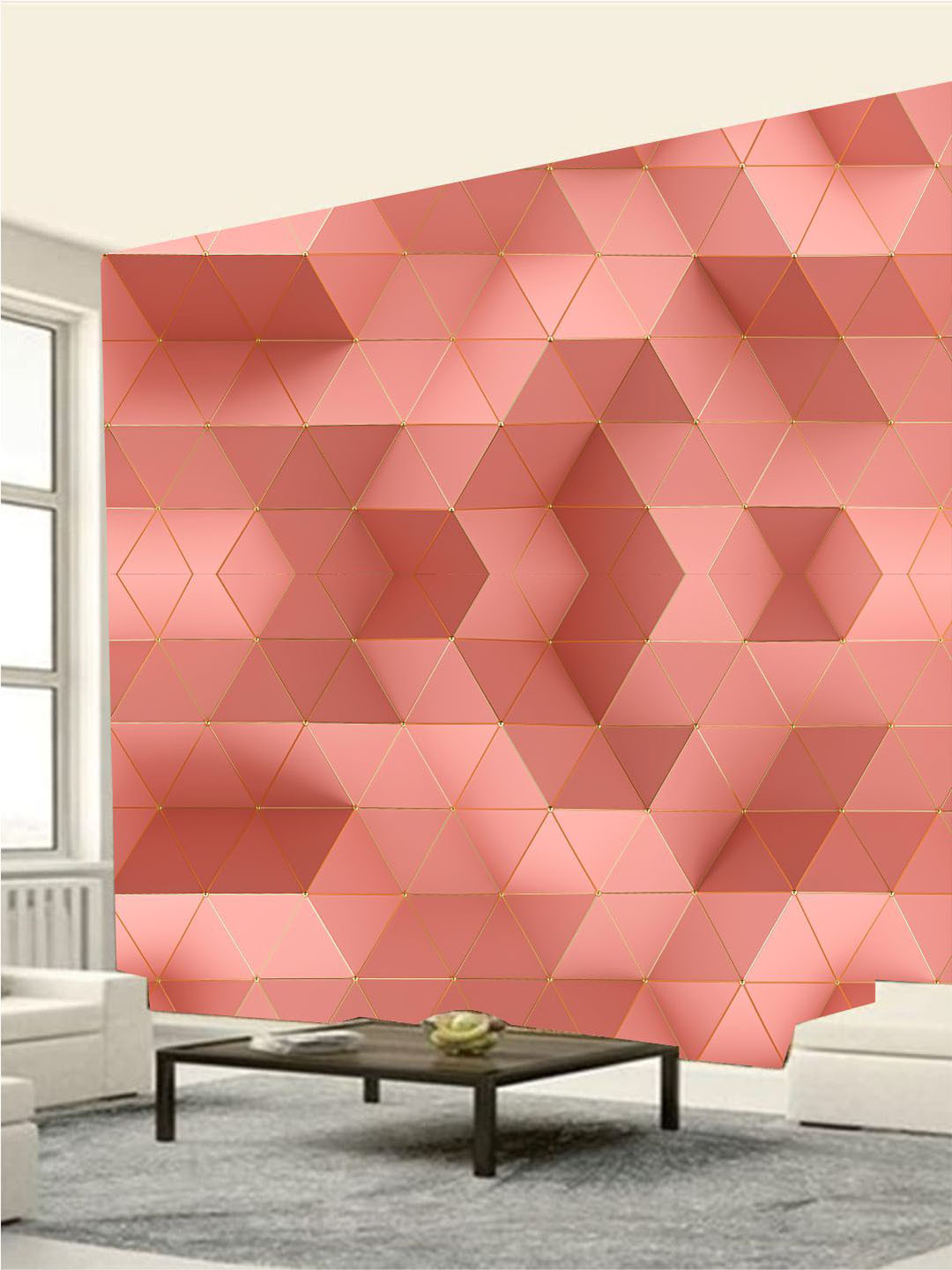 

KSHIRSA Pink Printed Self Adhesive Laminated Wallpaper