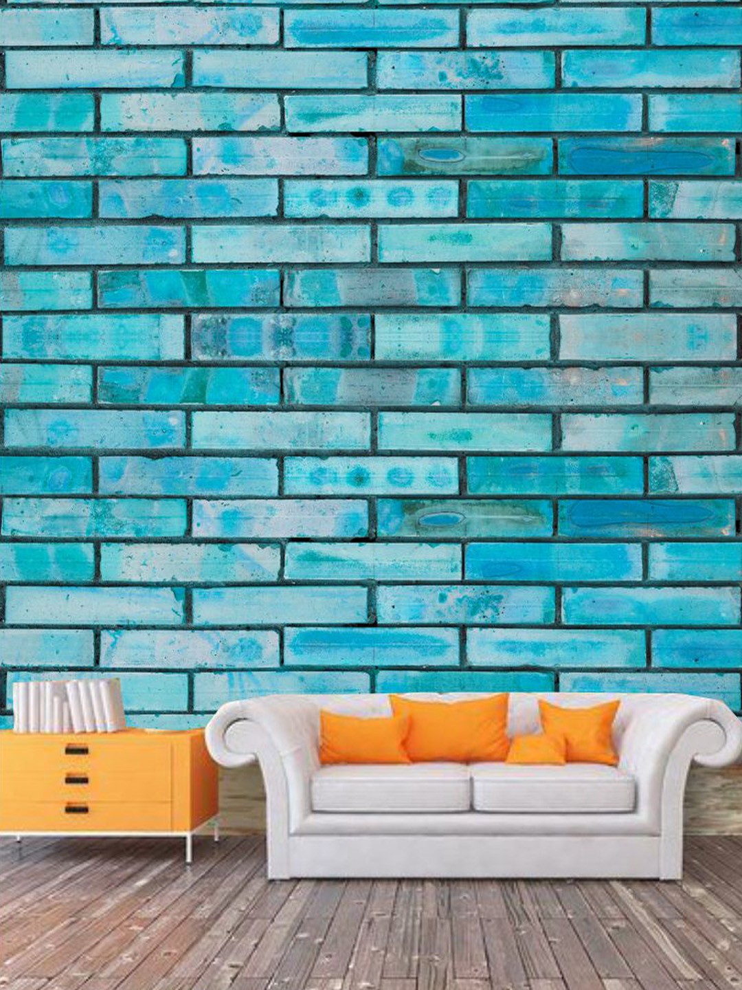 

KSHIRSA Blue Printed Self Adhesive Laminated Wallpaper