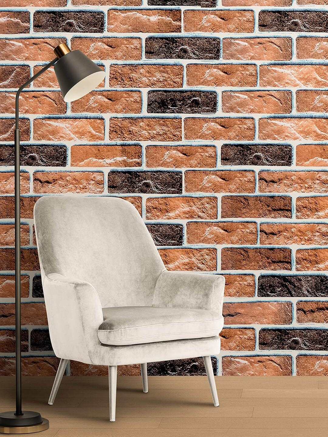 

Wollzo Brown & White Printed Laminated Wallpaper