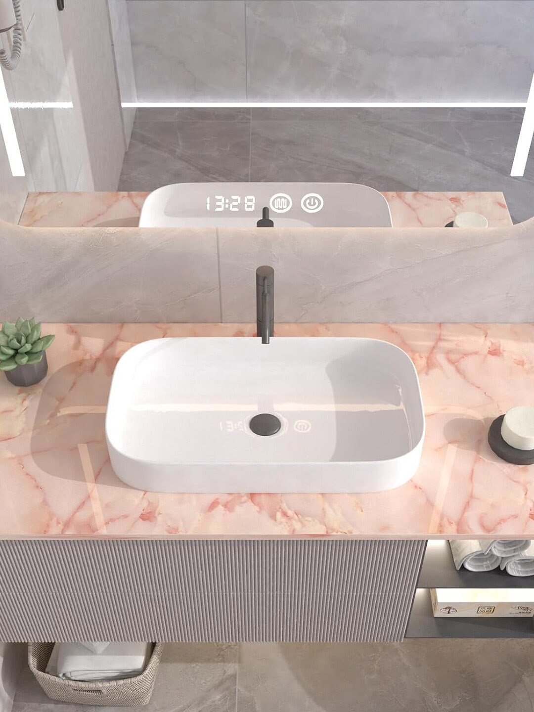

Wollzo Pink & Beige Abstract Printed Waterproof Wall Sticker