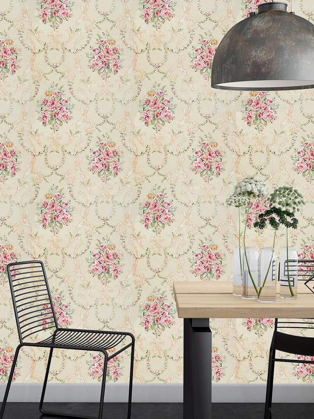 

Wollzo Beige & Brown Floral and Botanical Printed Wall Sticker