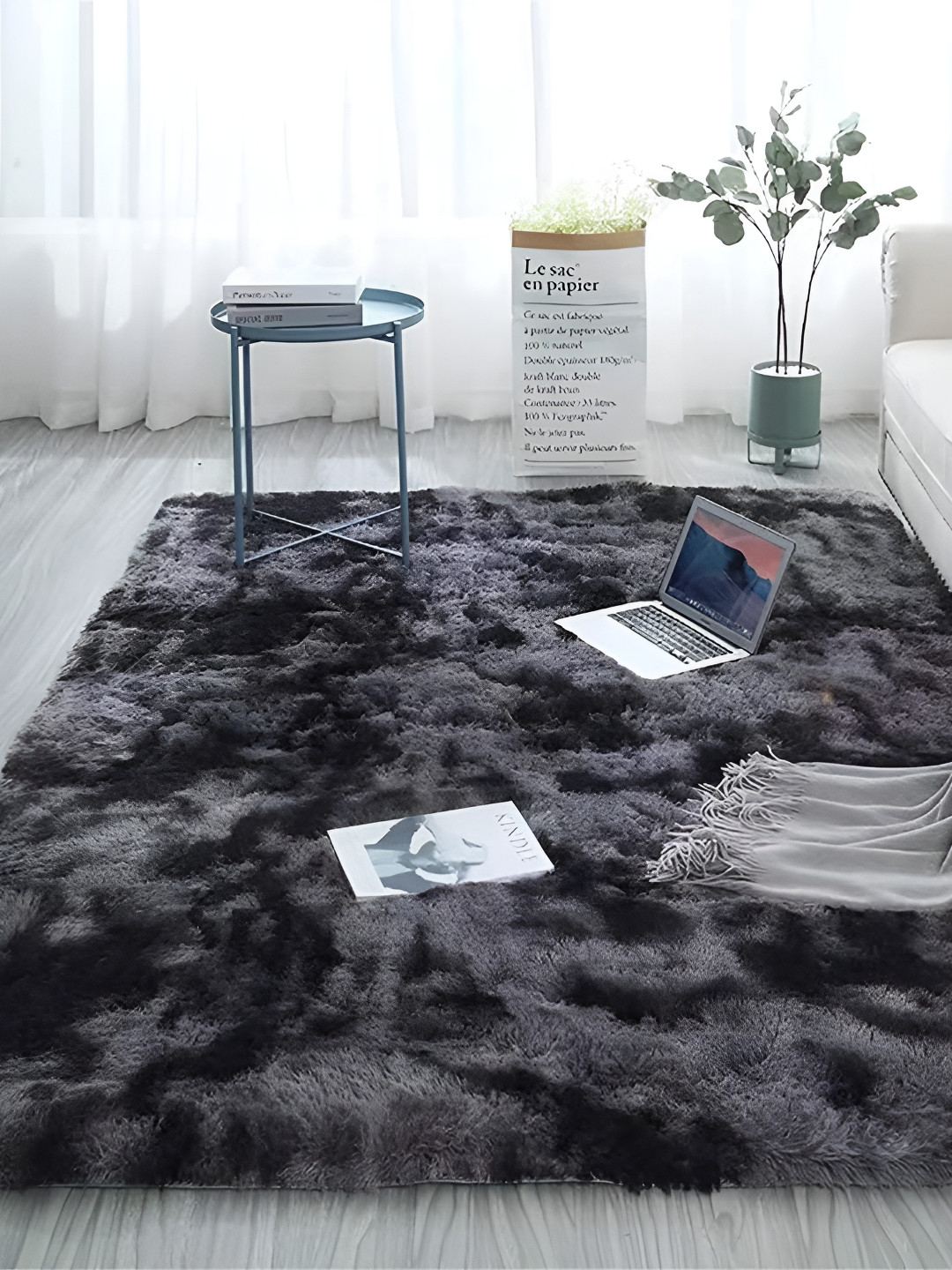

Asad Emporium Rugs Grey Shaggy Carpet