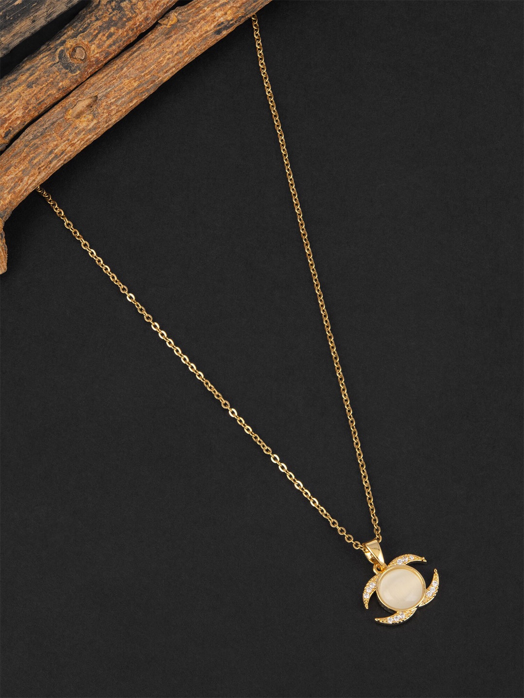 

E2O Gold-Plated Oxidised Necklace