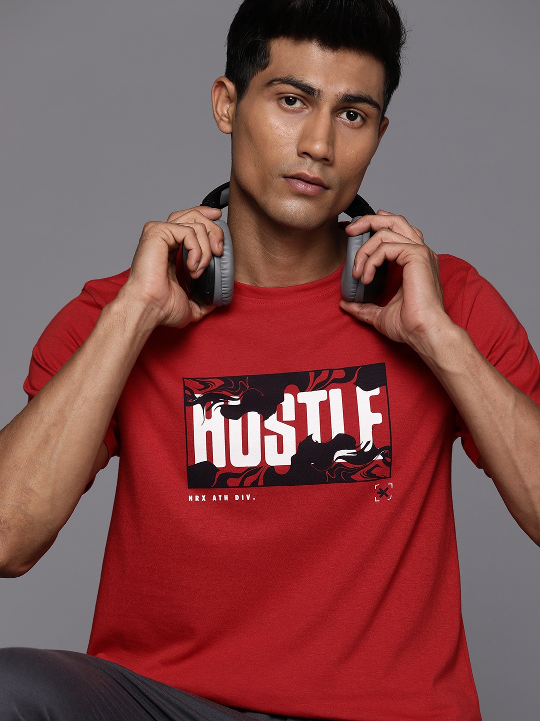 

HRX by Hrithik Roshan Typography Printed Casual T-shirt, Red