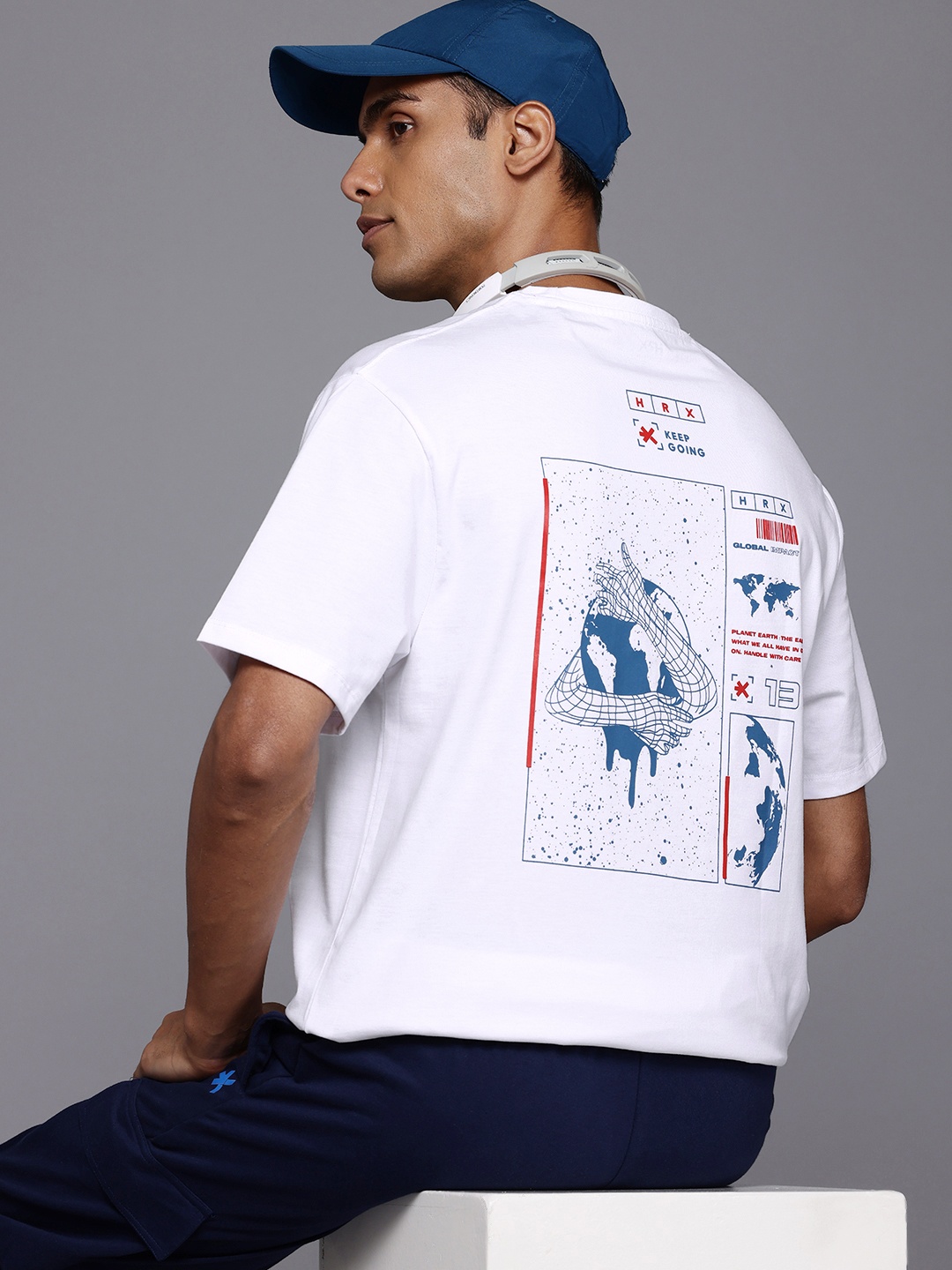 

HRX by Hrithik Roshan Printed Relaxed Fit Lifestyle T-shirt, White