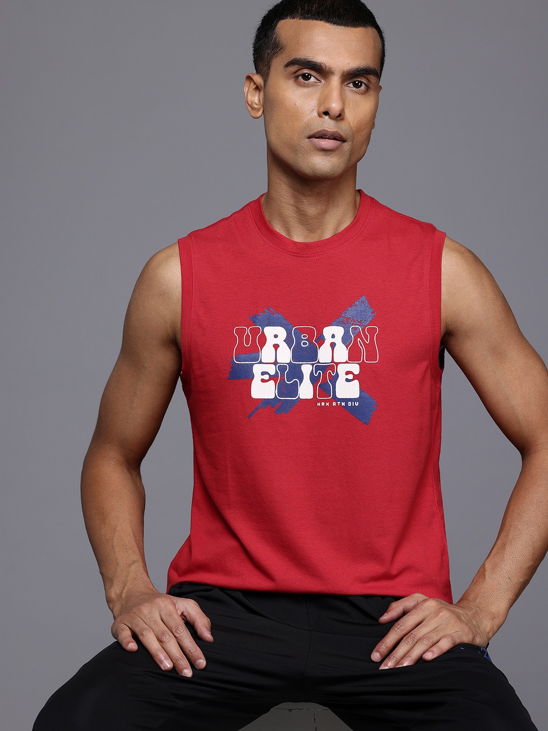

HRX by Hrithik Roshan Printed Lifestyle T-shirt, Red