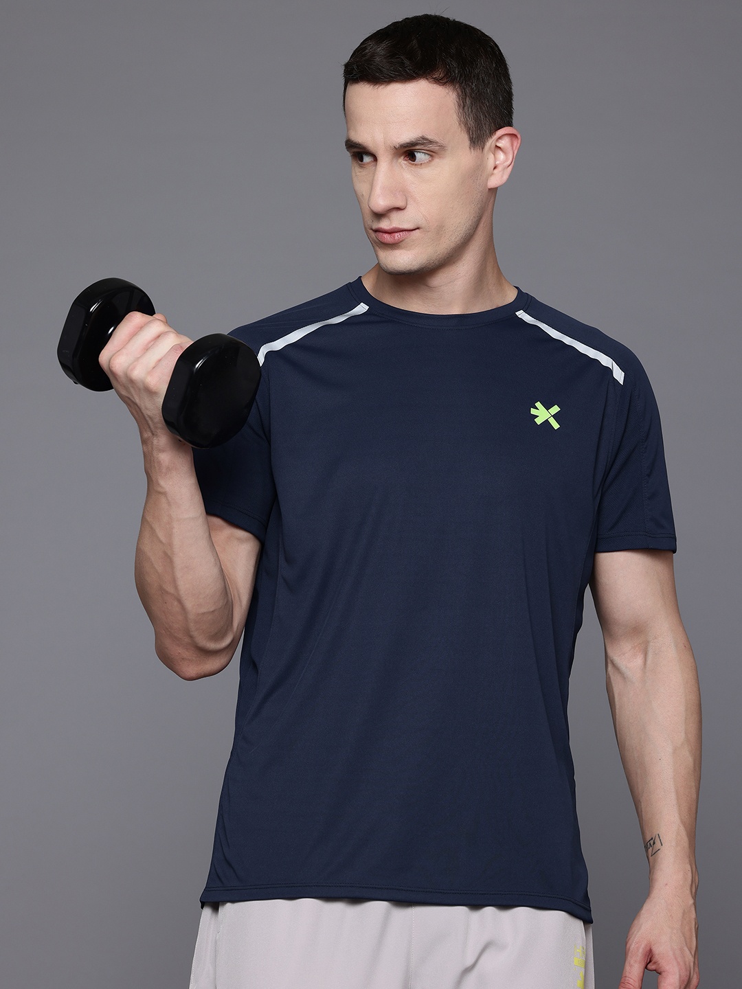 

HRX by Hrithik Roshan Rapid-Dry Training T-shirt, Navy blue