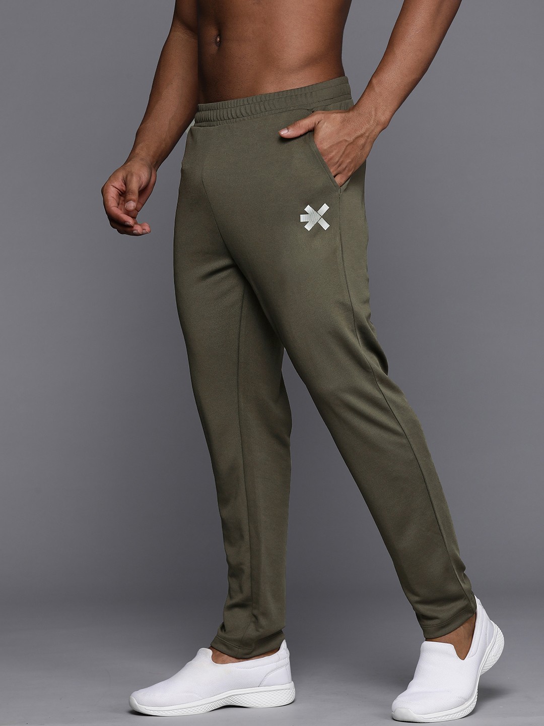 

HRX by Hrithik Roshan Men Rapid-Dry Training Track Pants, Olive