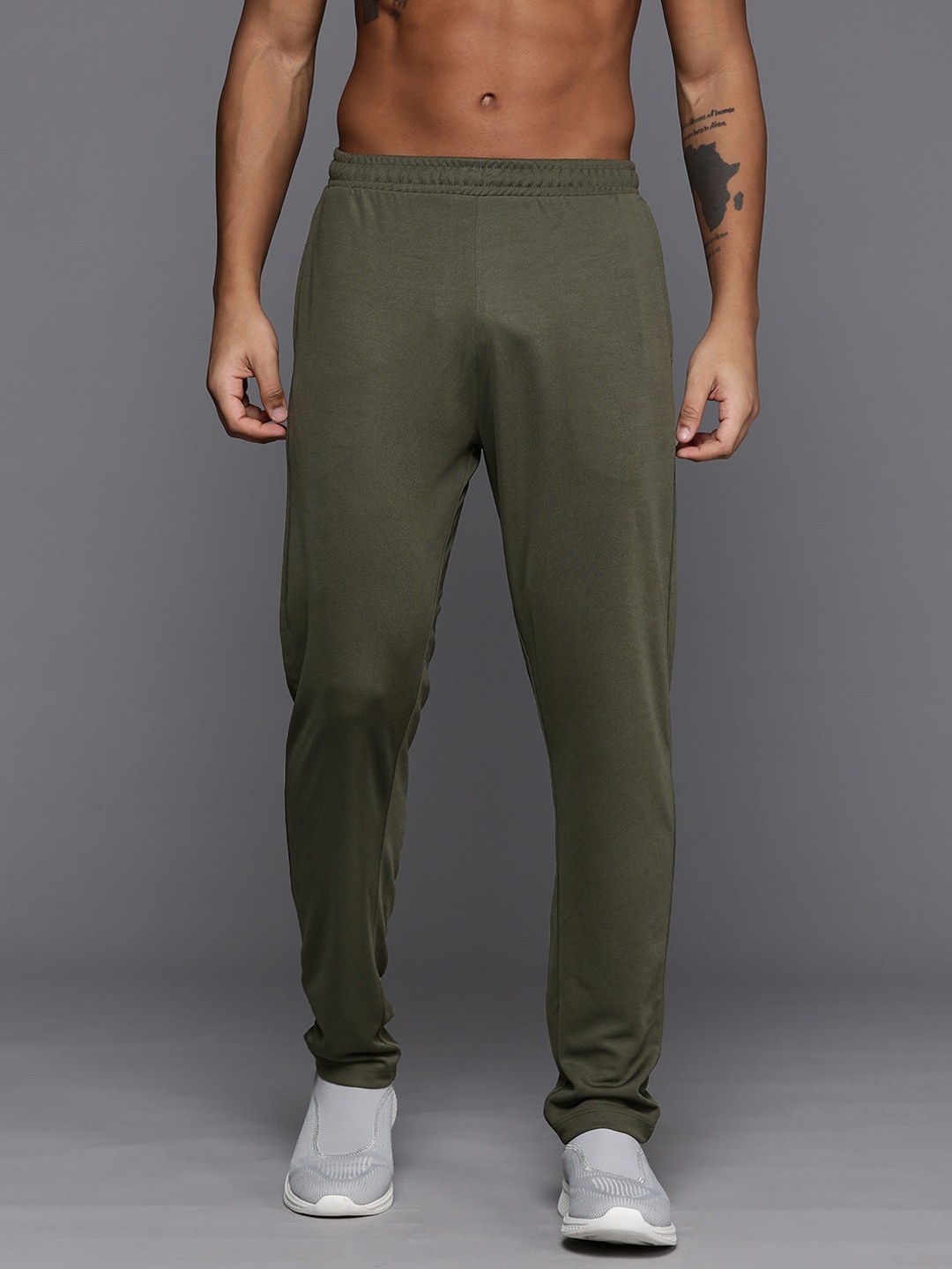 

HRX by Hrithik Roshan Men Rapid-Dry Running Track Pants, Olive