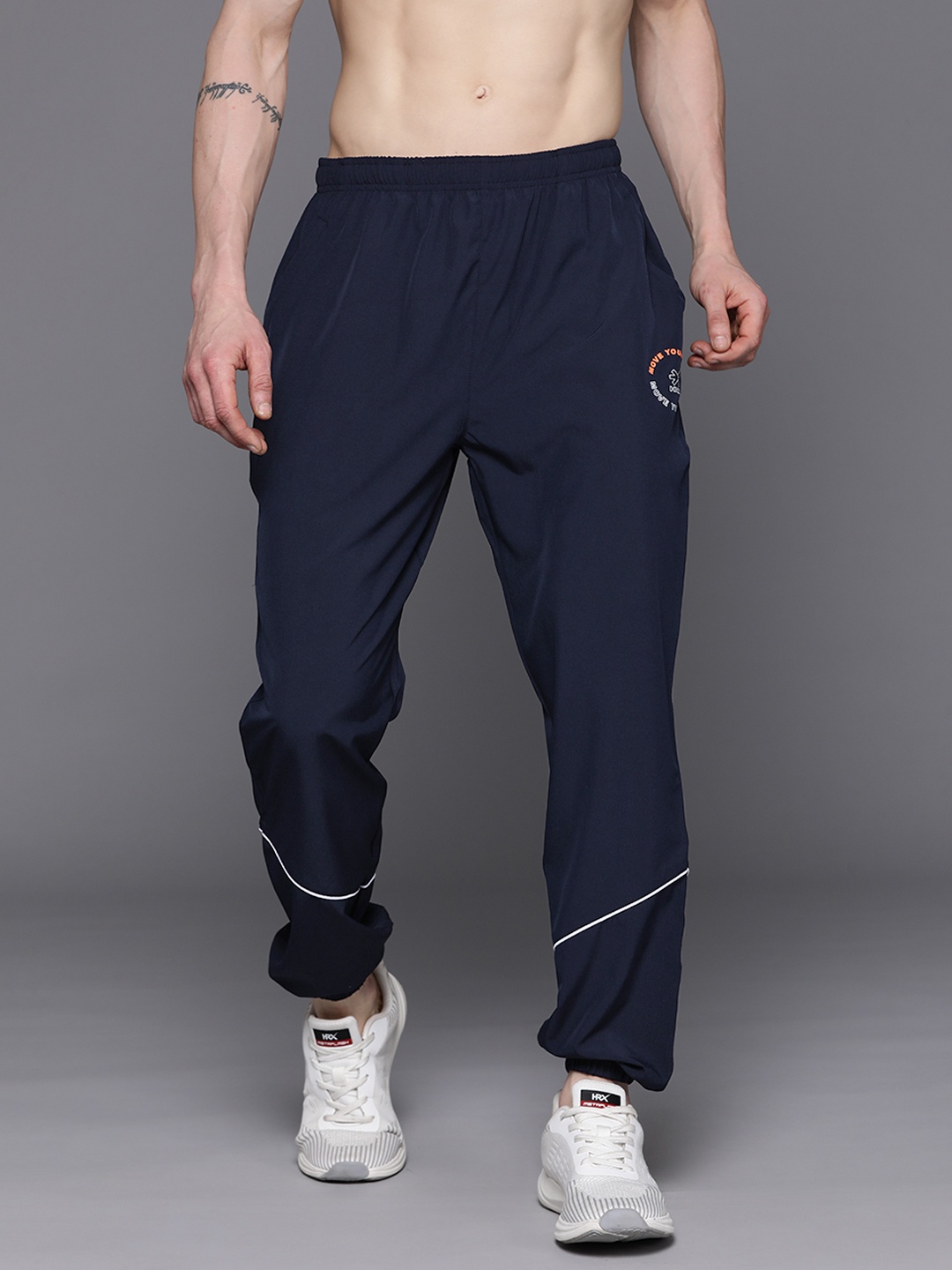 

HRX by Hrithik Roshan Men Rapid Dry Training Track Pants, Navy blue