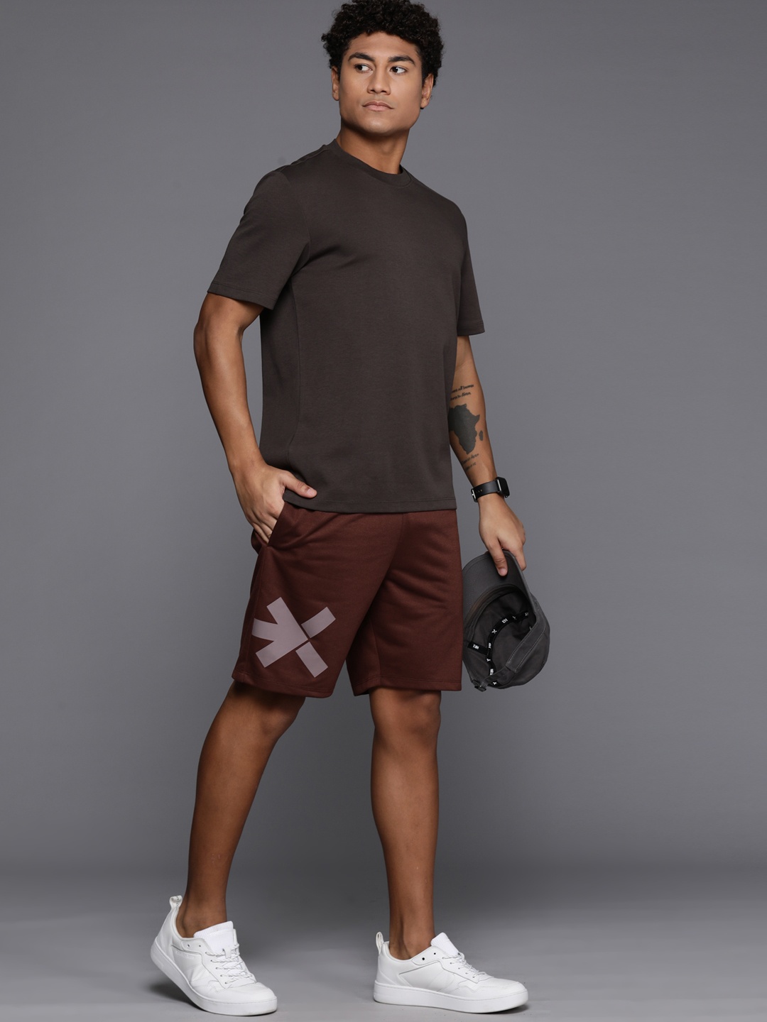 

HRX by Hrithik Roshan Men Printed Lifestyle Shorts, Brown